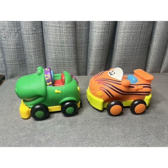 Baby Genius B Toys Vehicle Soft Sided Cars Lot Tiger Dinosaur Alligator Toddler - Picture 13 of 15